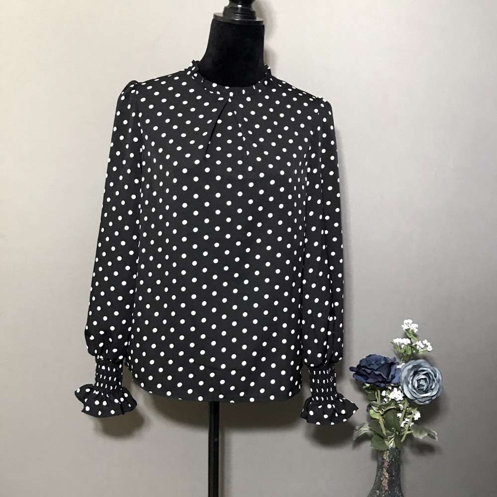 Black and White Polka Dots Blouse